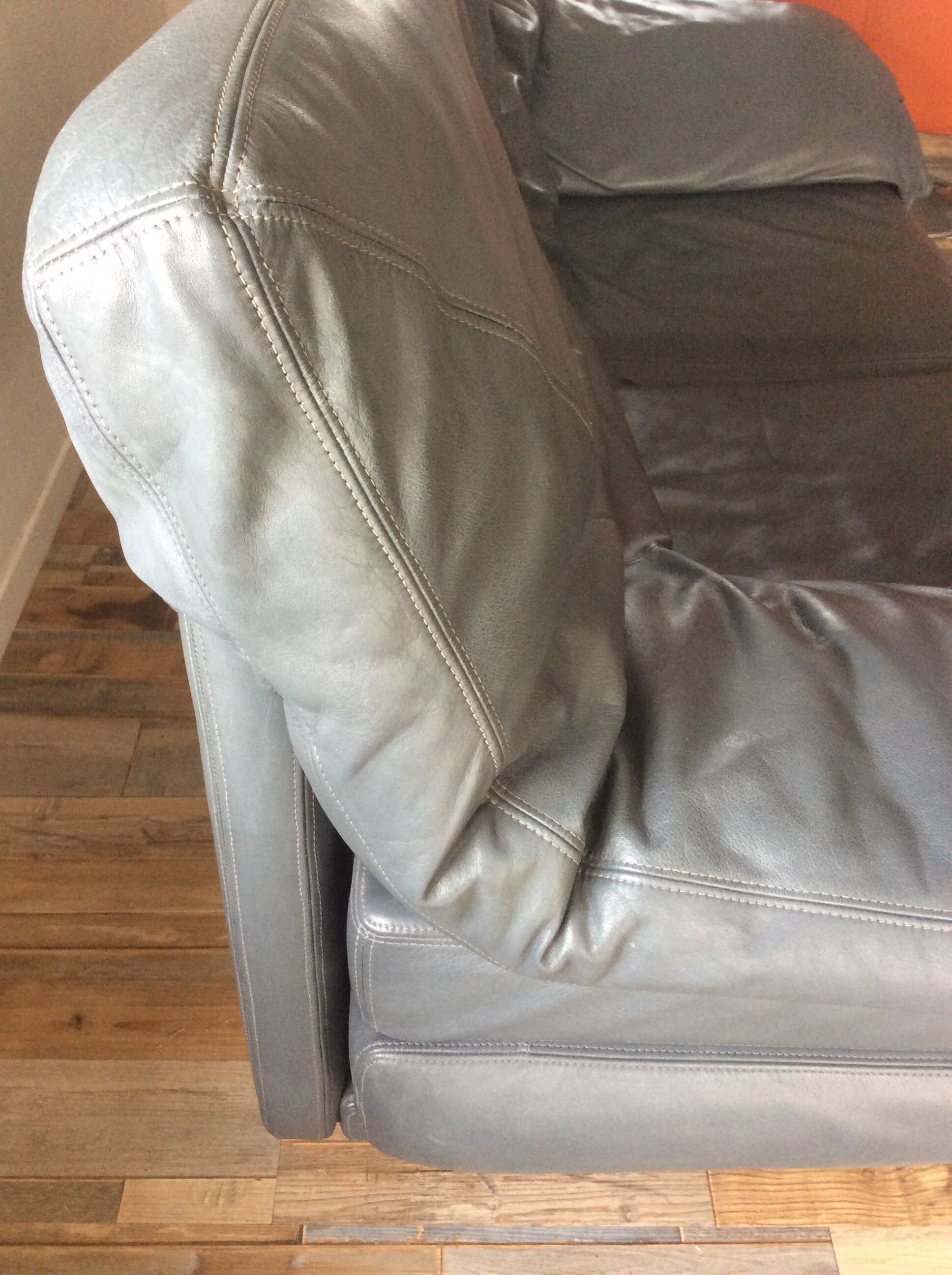 Cornelius de Durlet sofa in grey leather