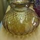 Amber glass globe chandelier