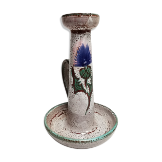Candle holder chandelier, decoration of chardons , vintage ceramic of the 50s 60s