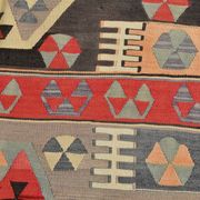 6x8 Kilim Multicolor Geometric Style Kilim Rug, 168x235 Cm