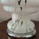 Lampe de table en verre de Murano blanche par Carlo Nason pour Mazzega, Italie, années 1970