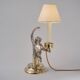 Hauy Pouigo Monkey candlestick table lamp silver plated bronze 1970's Italy