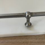 White glass and chrome wall shelf 60cm