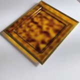 Lucite and gold metal tray by Christian Dior