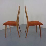Cherry wood chairs by Ernst-Martin Dettinger, Germany, 1960s, set of 2.