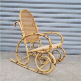 Rocking-chair chair en rotin