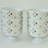 Lot 6 coupes dessert porcelaine vintage 70/80