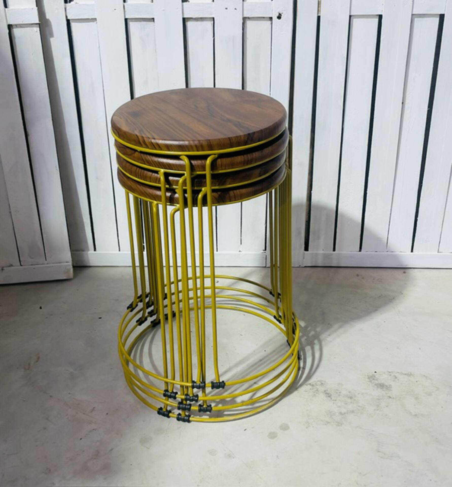 Set of 4 Hairpin Bar Stools Industrial Style