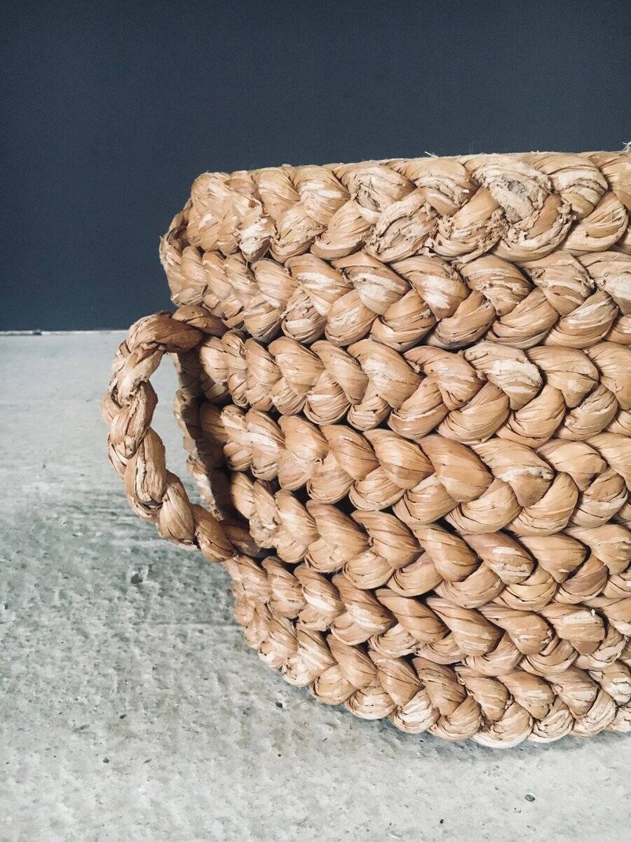 French Mediterranean Low Rope Stool by Audoux Minet, 1940s