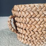 French Mediterranean Low Rope Stool by Audoux Minet, 1940s