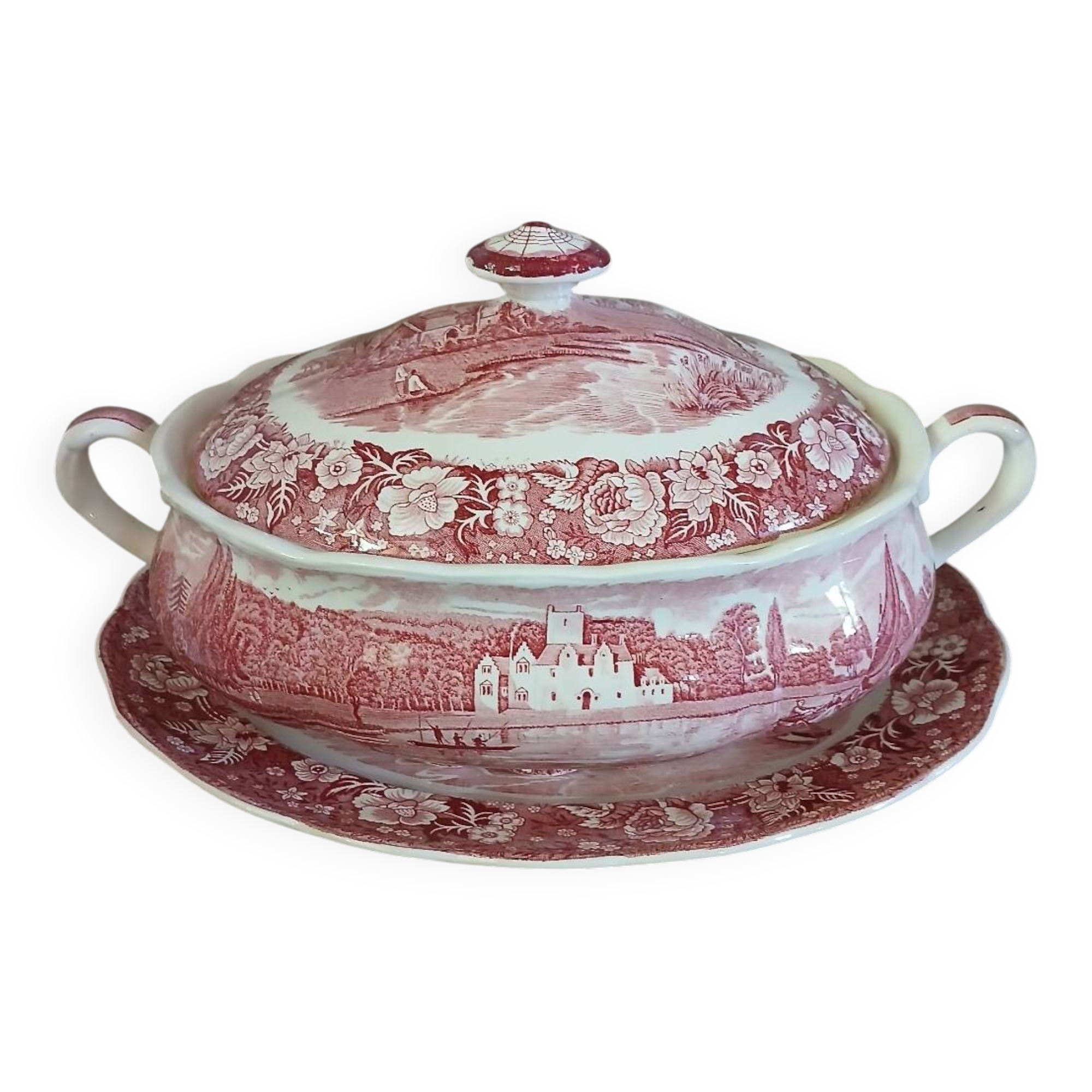 Antique Palissy soup tureen / England