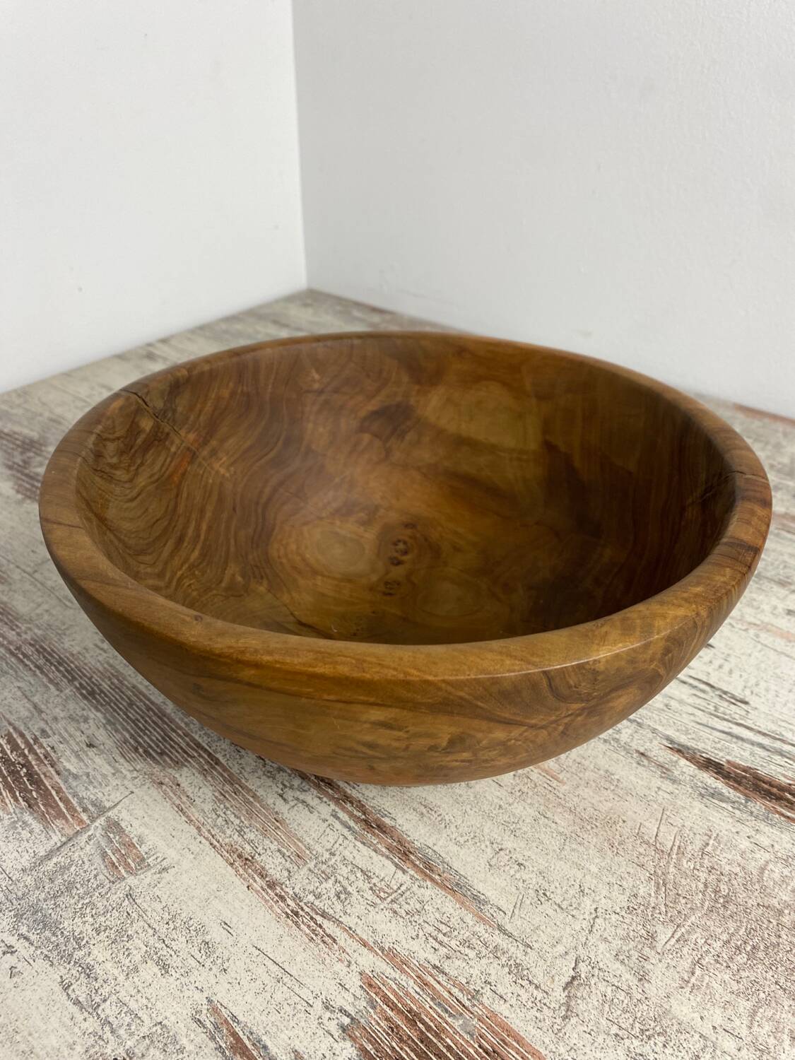 Olive wood salad bowl