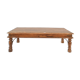 Coffee table in natural wood and wrought iron
