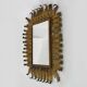 Old rectangular oak leaf mirror in gilded metal Spain 60 70