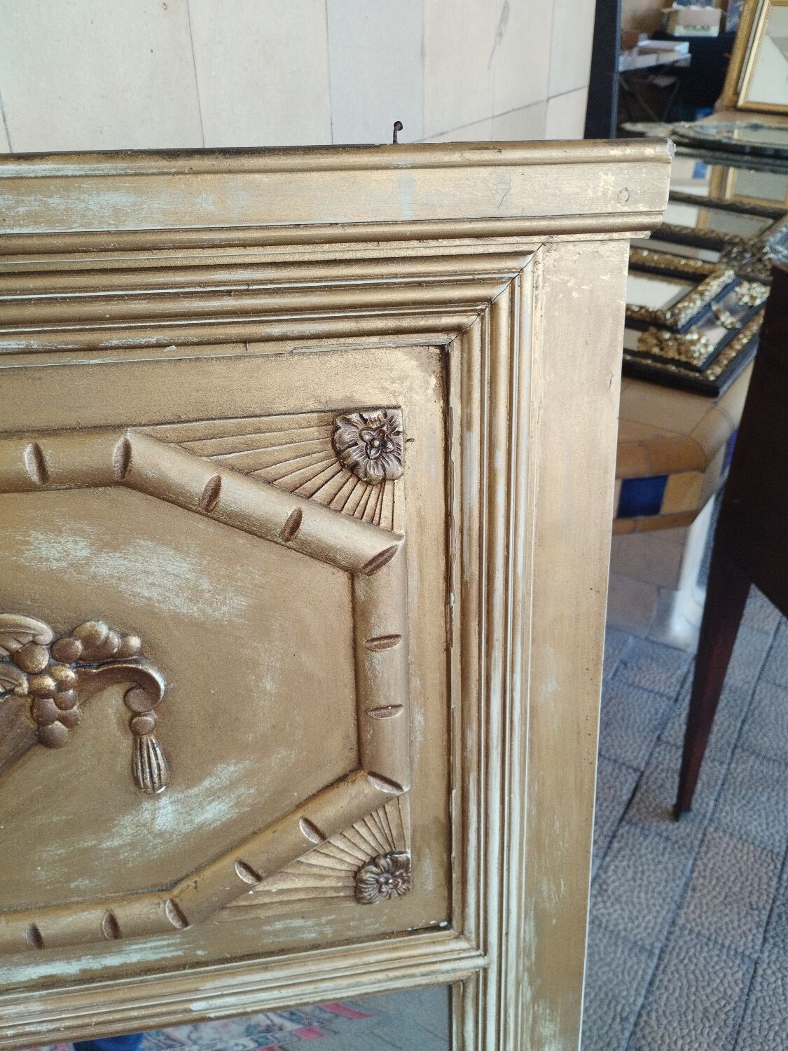 Antique trumeau mirror in Louis XVI style