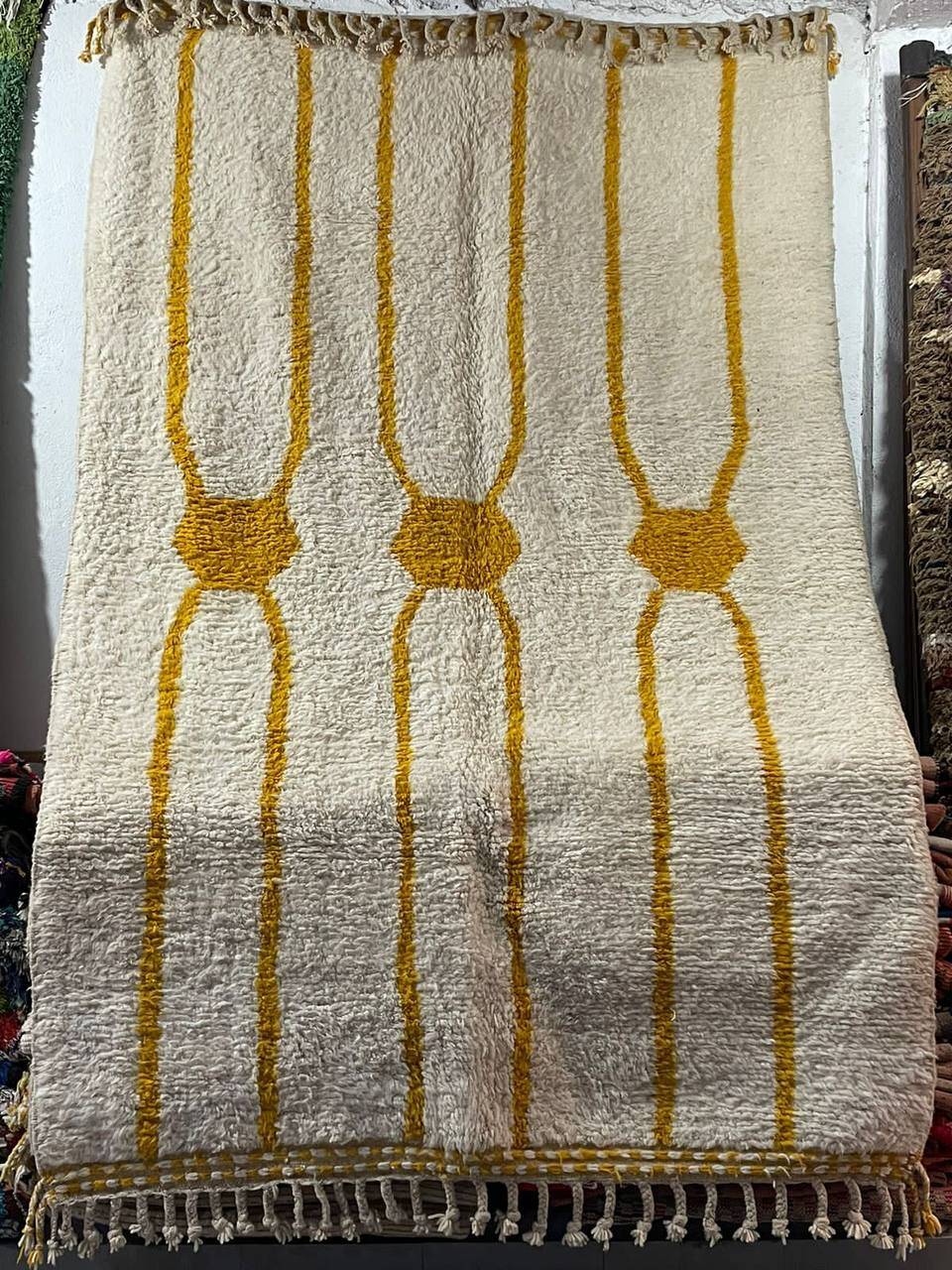 Handmade wool Berber rug 300 x 200 cm