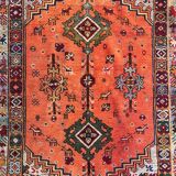 Tapis ancien multicolore fait main - 238cm x 175cm