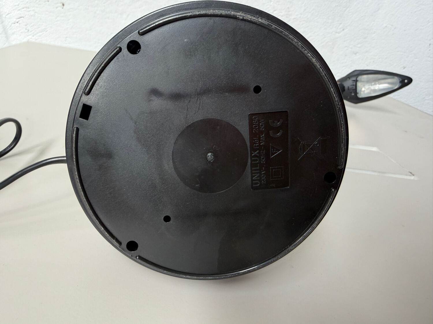 Black and wood desk lamp Unilux reference 2080