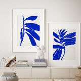Pair of giclee prints, abstract wall art set of two, A3