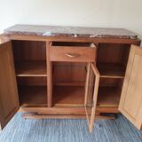 Sideboard oak 3 doors + top MARBLE