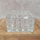 Vintage glass vase with geometric design