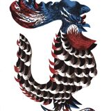 Original lithograph Jean Lurçat "Coq de Grésivaudan"