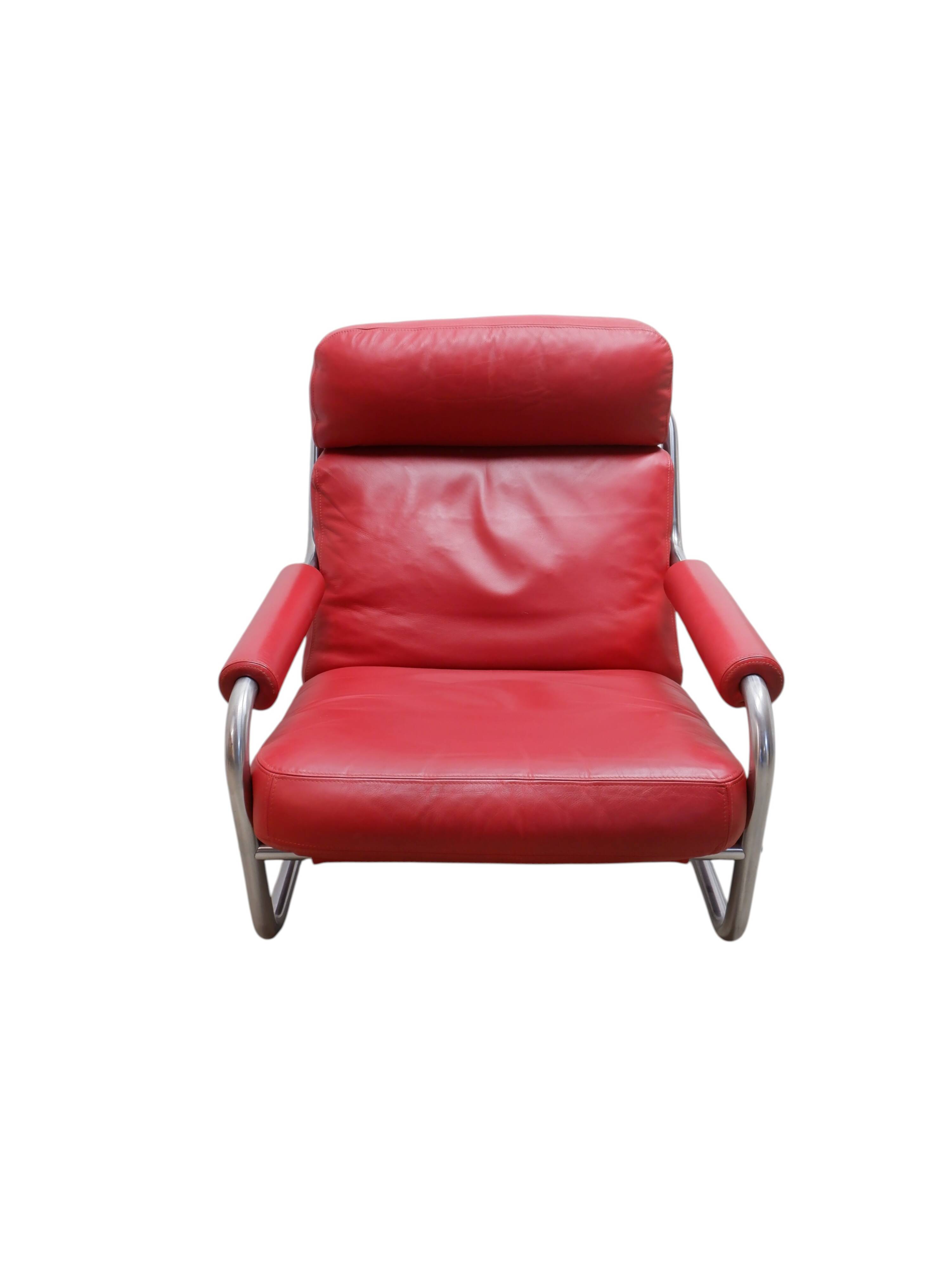 Leather Jan Des Bouvrie armchair, Holland