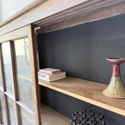 XXL industrial sideboard with glass doors