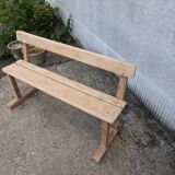 Bench with backrest