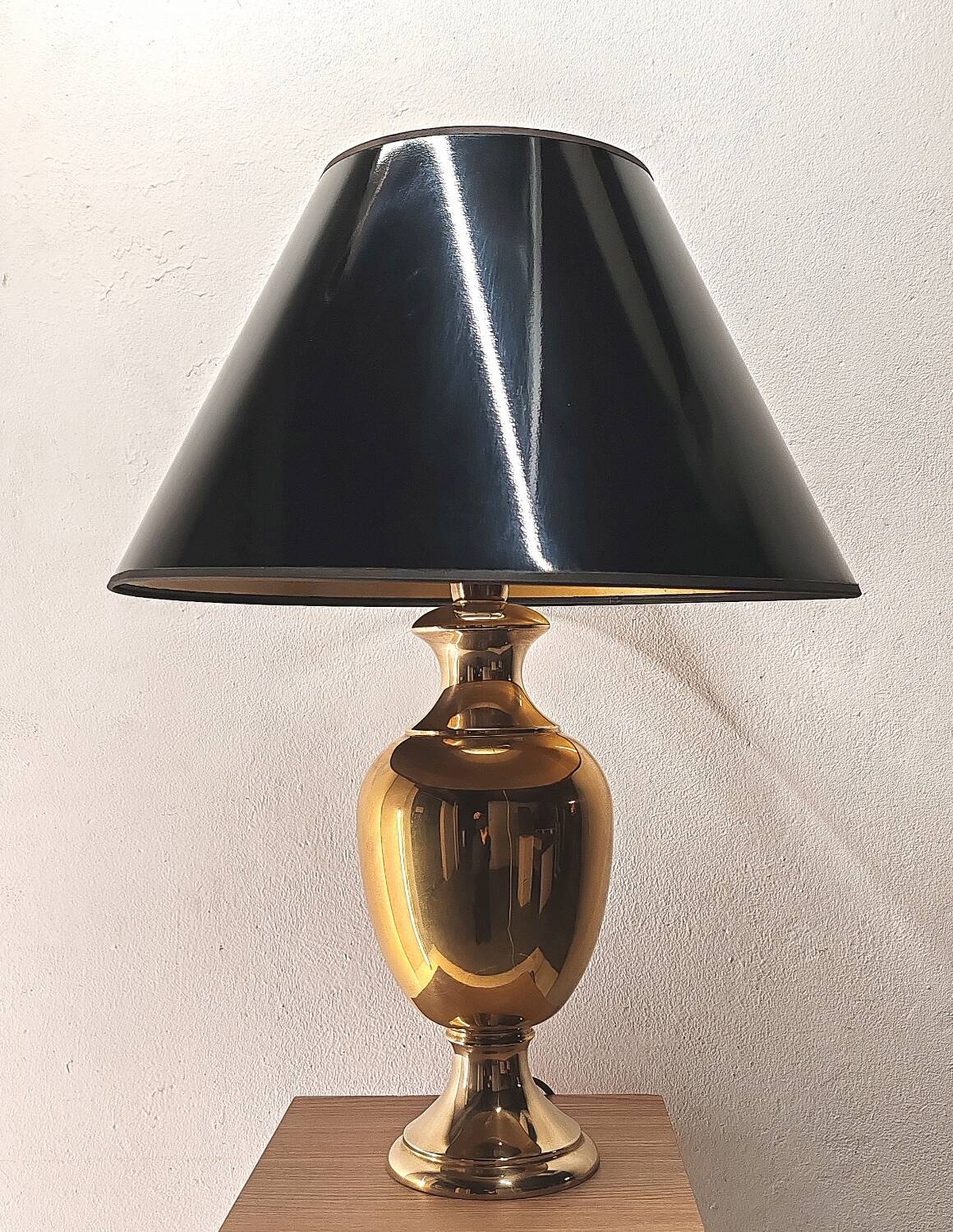 Large bronze lamp Hollywood Regency