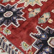 Vintage Caucasian Kazak Carpet Area Rug- 207x227cm