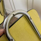 Lot de 4 chaises en Formica jaune