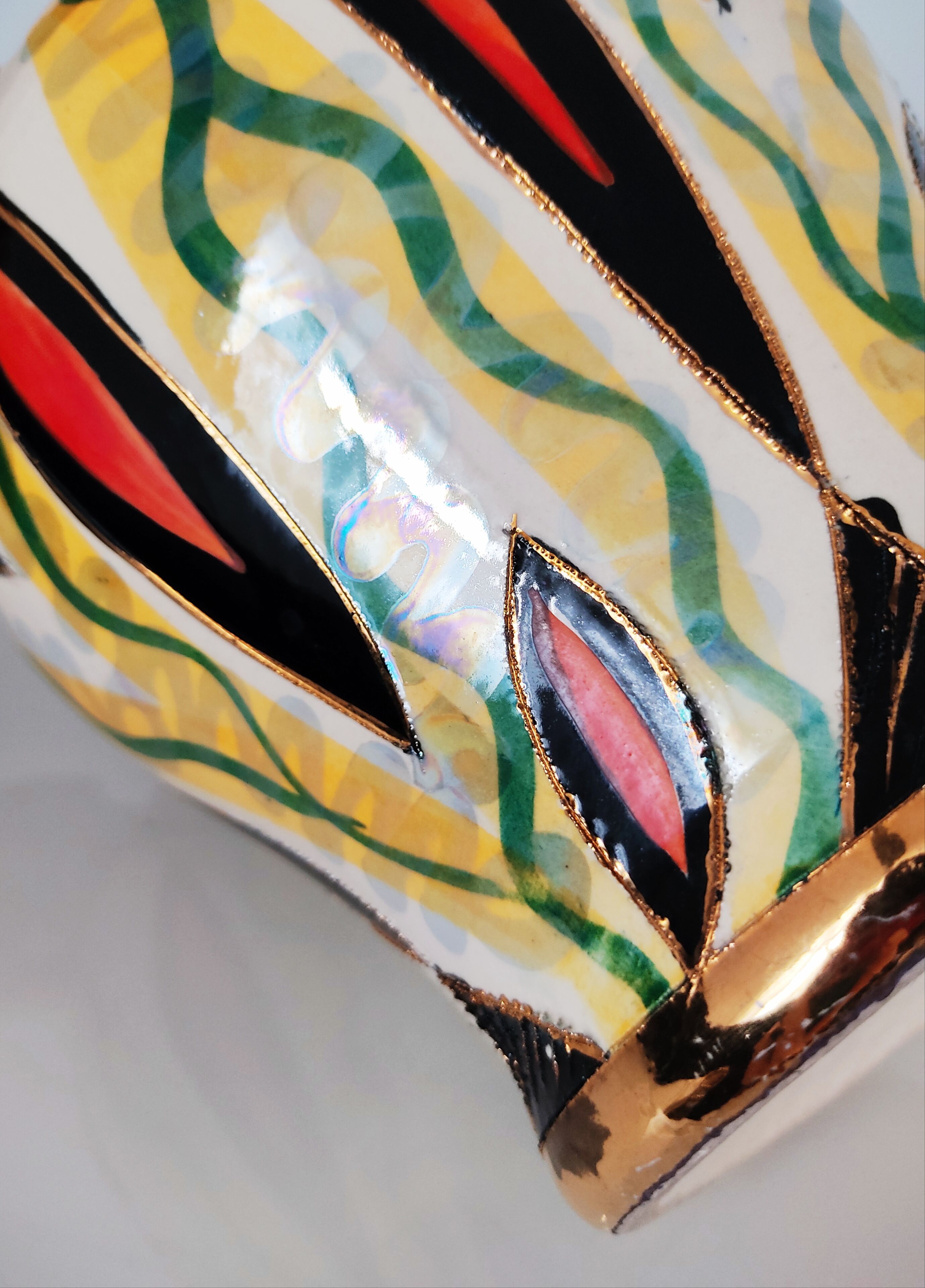 Hubert Bequet vase in earthenware