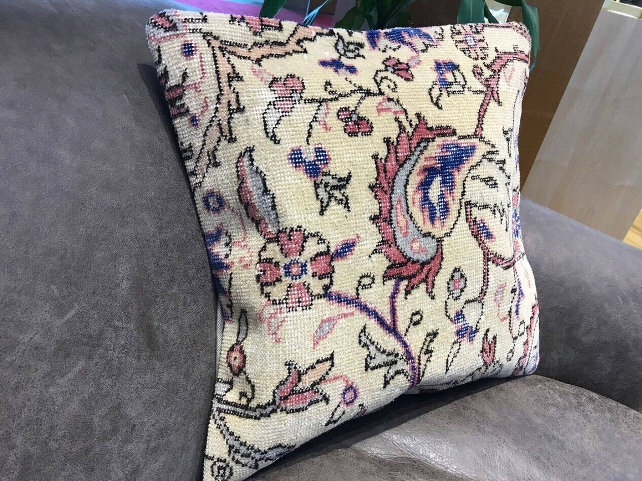 Vintage Faded Rug Pillow Case 50x50 cm