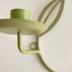 Wall Candle Holder, Green Metal Leaves