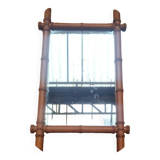 Bamboo turned wooden mirror