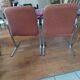 pair of 1970s modernist design armchairs in tweed fabric