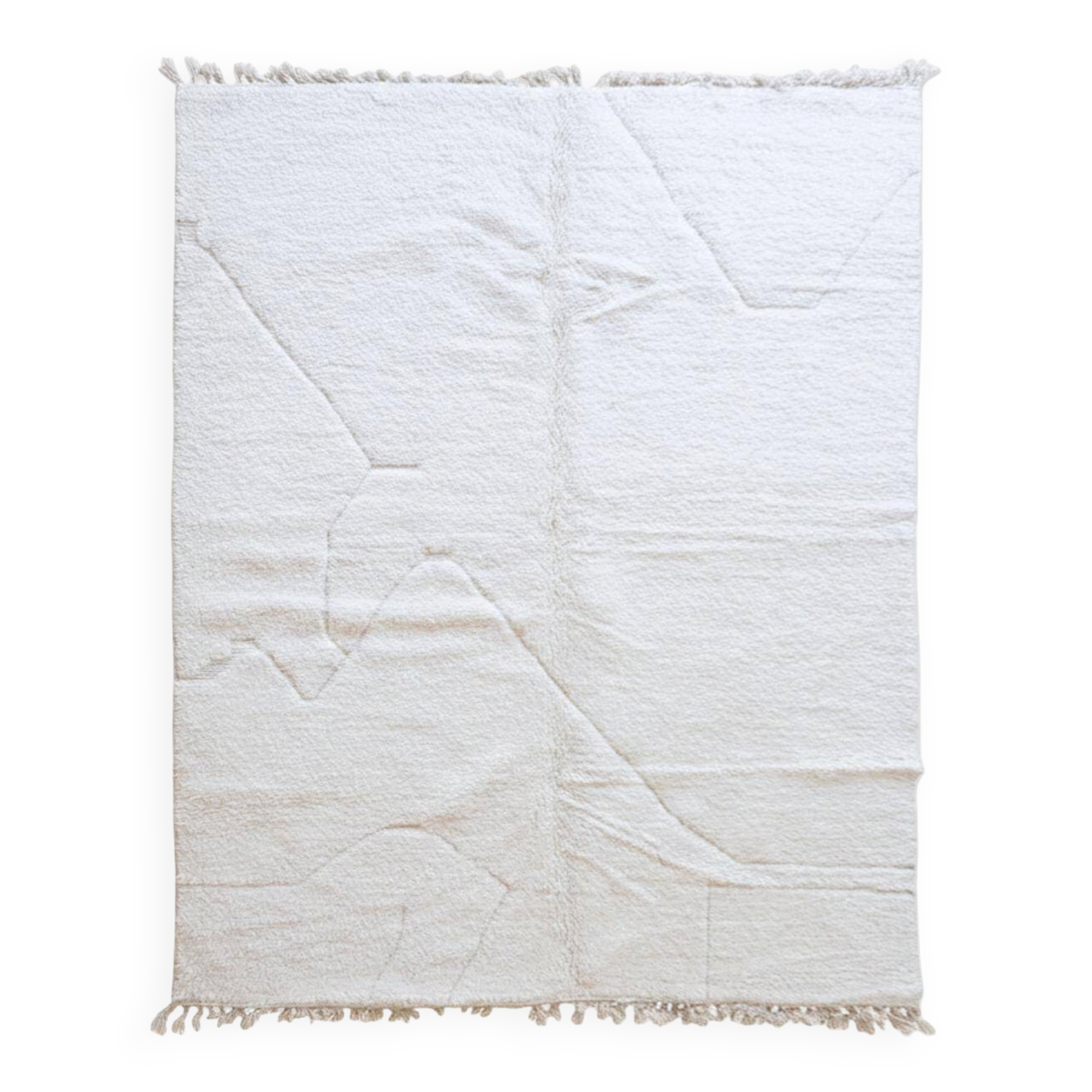 Moroccan White Rug - 350 x 255 cm