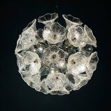 Large Sputnik flower pendant in Murano by Paolo Venini for Veart, Italy, 1960s.