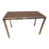 Design Wenge wood and chrome Dining/Office Table by Ladislav Vrátník, 1970s