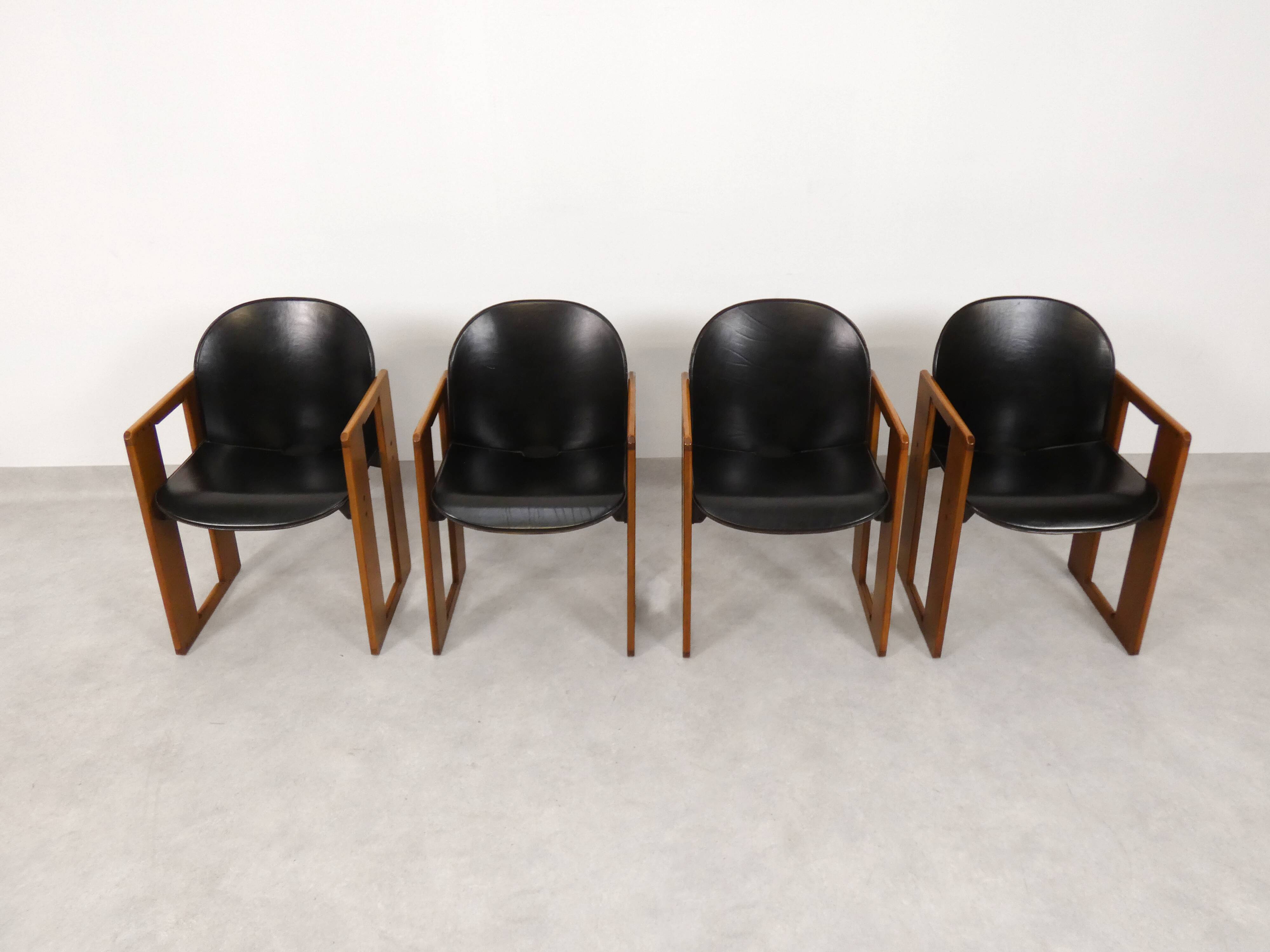 4 dining chairs - 'Dialogo' - Afra & Tobia Scarpa