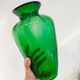 Green glass vase 30 x 17 cm