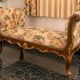 Louis XV style stool in carved wood