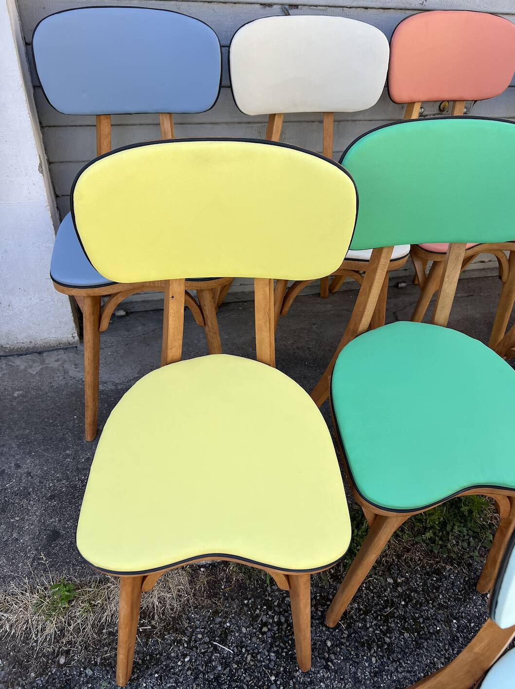 (lot) 14 Heart Compass Multicoloured Chairs
