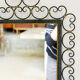 Wrought iron mirror, France circa 1950 46x67cm