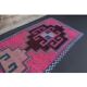 1970s Vintage Turkish Oushak Diamond Wool Runner 98x334