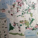 Ancienne carte scolaire MDI : France « Cultures industrielles et forêts »