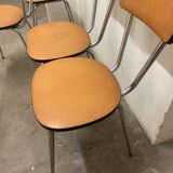 4 chaises en skaï / simili cuir