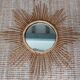Vintage rattan sun mirror 1960