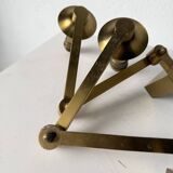 Pair of brass wall lights with articulated arms from the 70s